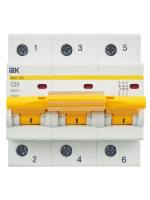 Выключатель автоматический модульный 3п C 25А 10кА ВА47-100 KARAT IEK MVA40-3-025-C ТехноИмпульс