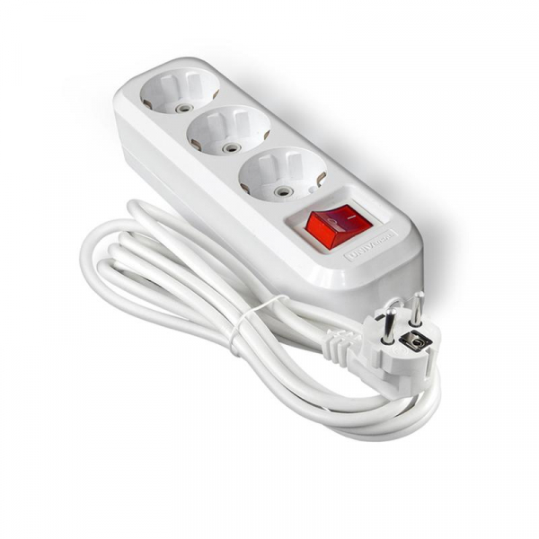 Удлинитель 3х3м с заземл. 13А IP20 S-303 ПВС 3х1 с выкл. UNIVersal 9631986 ТехноИмпульс