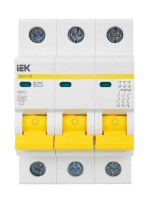 Выключатель автоматический модульный 3п B 25А 4.5кА ВА47-29 KARAT IEK MVA20-3-025-B ТехноИмпульс