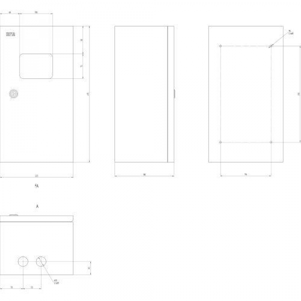 Корпус металлический ЩМПг (окно)-01 410x220x175 IP54 NO_SIMPLE_STM_SHMPg(okno)-01_IP54 ЭРА Б0041660 ТехноИмпульс