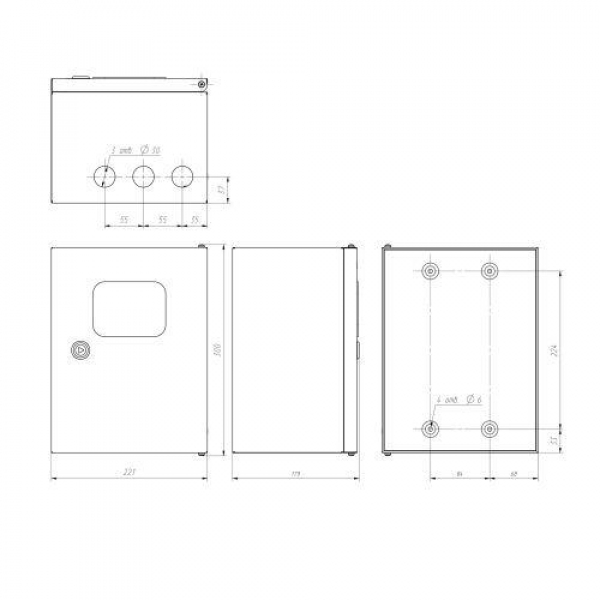 Корпус металлический ЩМПг (окно)-00 290х220х175 IP54 NO_SIMPLE_STM_SHMPg(okno)-00_IP54 ЭРА Б0041659 ТехноИмпульс