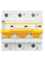 Выключатель автоматический модульный 3п C 32А 10кА ВА47-100 KARAT IEK MVA40-3-032-C ТехноИмпульс