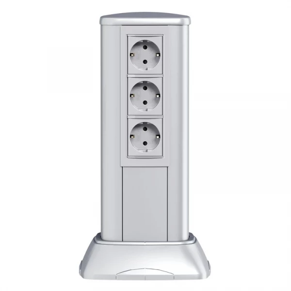 Розетка 1-м 2мод. Viva 16А IP20 2P+E с заземл. защ. шторки сер. DKC 45025 ТехноИмпульс