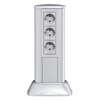 Розетка 1-м 2мод. Viva 16А IP20 2P+E с заземл. защ. шторки сер. DKC 45025 ТехноИмпульс