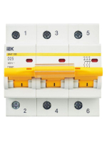 Выключатель автоматический модульный 3п D 25А 10кА ВА47-100 KARAT IEK MVA40-3-025-D ТехноИмпульс
