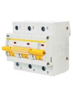 Выключатель автоматический модульный 3п D 25А 10кА ВА47-100 KARAT IEK MVA40-3-025-D ТехноИмпульс