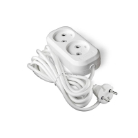 Удлинитель 2х3м без заземл. 10А IP20 Е-202 ПВС 2х0.75 АБС-пластик UNIVersal 9631960 ТехноИмпульс