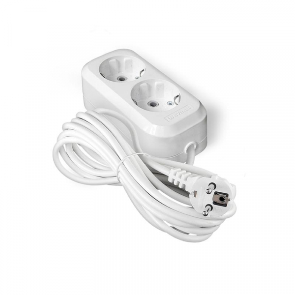 Удлинитель 2х5м с заземл. 13А IP20 Е-302 ПВС 3х1 АБС-пластик UNIVersal 9631974 ТехноИмпульс