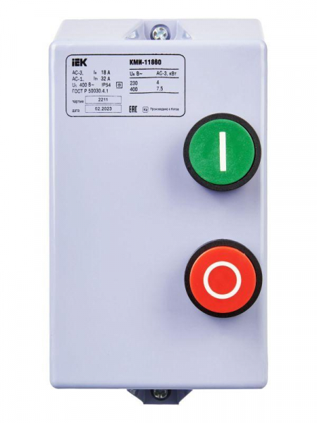 Контактор КМИ-11860 18А 380В/АС3 IP54 KARAT IEK KKM16-018-380-00 ТехноИмпульс