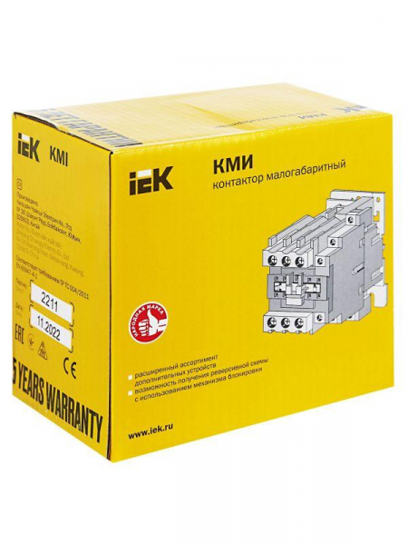 Контактор КМИ-34012 40А 400В/AC3 1НО 1Н3 KARAT IEK KKM31-040-400-11 ТехноИмпульс