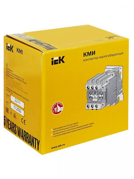 Контактор КМИ-49512 95А 400В/AC3 1НО 1Н3 KARAT IEK KKM41-095-400-11 ТехноИмпульс