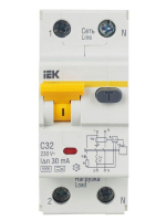 Выключатель автоматический дифференциального тока 2п (1P+N) C 32А 30мА тип A 6кА АВДТ-32 KARAT IEK MAD22-5-032-C-30 ТехноИмпульс