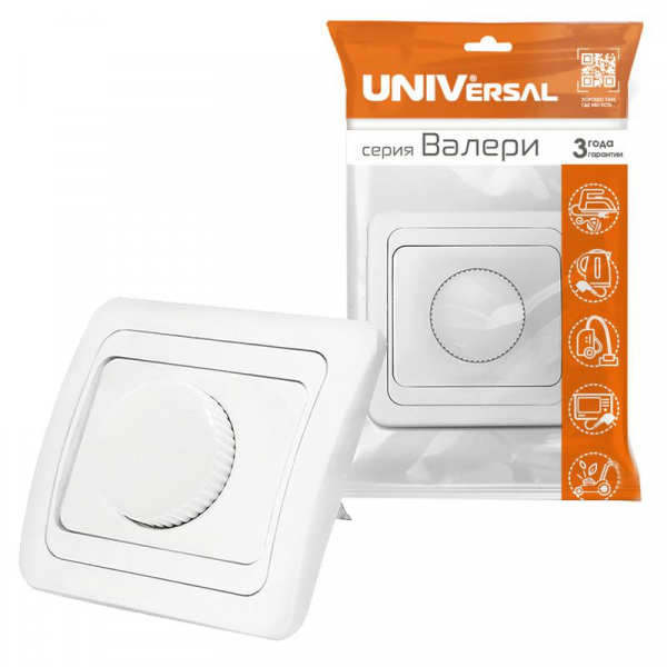 Светорегулятор СП 500Вт Валери бел. UNIVersal В0101 ТехноИмпульс