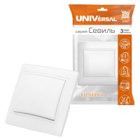 Выключатель 1-кл. СП Севиль 10А IP20 бел. UNIVersal С0021 ТехноИмпульс