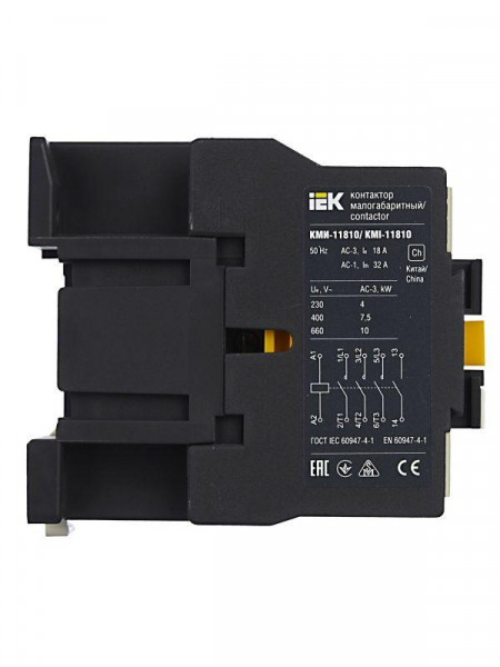 Контактор КМИ-11810 18А 24В/АС3 1НО KARAT IEK KKM11-018-024-10 ТехноИмпульс