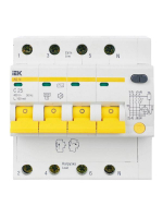 Выключатель автоматический дифференциального тока 4п C 25А 100мА тип AC 4.5кА АД-14 KARAT IEK MAD10-4-025-C-100 ТехноИмпульс