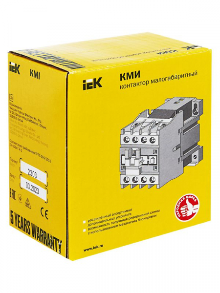 Контактор КМИ-22510 25А 24В/АС3 1НО KARAT IEK KKM21-025-024-10 ТехноИмпульс