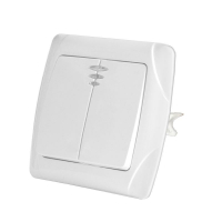 Выключатель 2-кл. СП Маргарита 10А IP20 с подсветкой бел. UNIVersal М0123 ТехноИмпульс