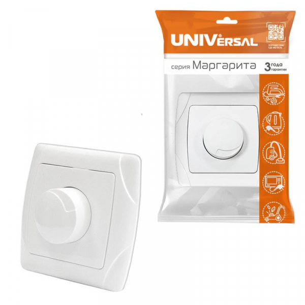 Светорегулятор СП 500Вт Маргарита бел. UNIVersal М0101 ТехноИмпульс