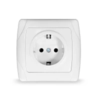 Розетка 1-м СП Маргарита 16А IP20 с заземл. бел. UNIVersal М0028 ТехноИмпульс