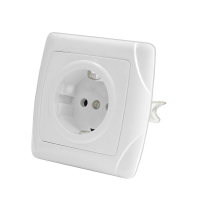 Розетка 1-м СП Маргарита 16А IP20 с заземл. бел. UNIVersal М0028 ТехноИмпульс