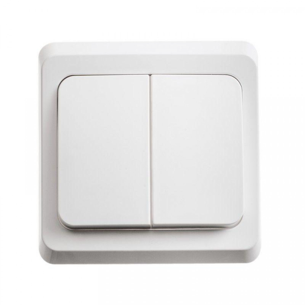 Выключатель 2-кл. СП Этюд 10А IP20 бел. SE BC10-002B ТехноИмпульс