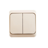 Выключатель 2-кл. СП Этюд 10А IP20 крем. SE BC10-002K ТехноИмпульс
