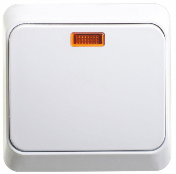 Выключатель 1-кл. ОП Этюд 10А IP20 с подсветкой бел. SE BA10-005B ТехноИмпульс