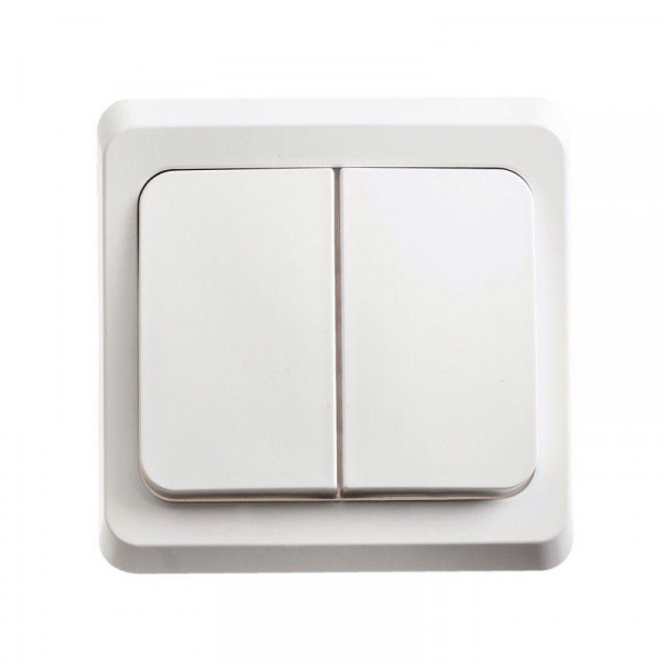 Выключатель 2-кл. СП Этюд 10А IP20 с подсветкой бел. SE BC10-006B ТехноИмпульс