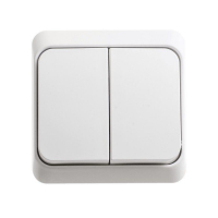 Выключатель 2-кл. ОП Этюд 10А IP20 с подсветкой бел. SE BA10-006B ТехноИмпульс