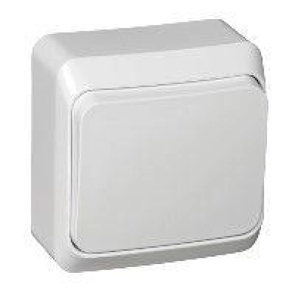 Выключатель кнопочный 1-кл. ОП Этюд 10А IP20 с самовозвратом бел. SE KA10-001B ТехноИмпульс