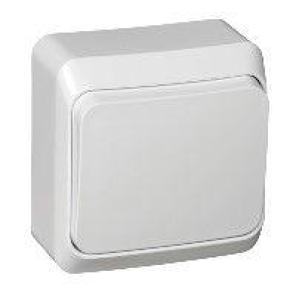 Выключатель кнопочный 1-кл. ОП Этюд 10А IP20 с самовозвратом бел. SE KA10-001B ТехноИмпульс