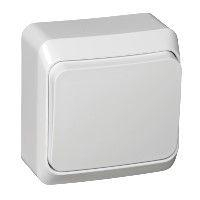 Выключатель кнопочный 1-кл. ОП Этюд 10А IP20 с самовозвратом бел. SE KA10-001B ТехноИмпульс