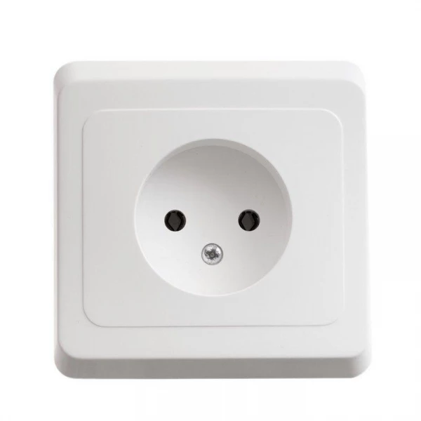 Розетка 1-м СП Этюд 16А IP20 250В без заземл. без защ. шторок бел. SE PC16-001B ТехноИмпульс
