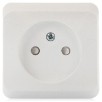 Розетка 1-м ОП Этюд 16А IP20 250В без заземл. защ. шторки бел. SE PA16-002B ТехноИмпульс