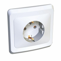 Розетка 1-м СП Этюд 16А IP20 250В с заземл. без защ. шторок бел. SE PC16-003B ТехноИмпульс