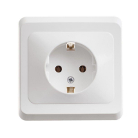 Розетка 1-м СП Этюд 16А IP20 250В с заземл. без защ. шторок бел. SE PC16-003B ТехноИмпульс
