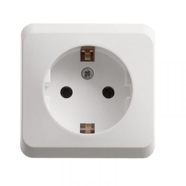 Розетка 1-м ОП Этюд 16А IP20 250В с заземл. без защ. шторок бел. SE PA16-003B ТехноИмпульс
