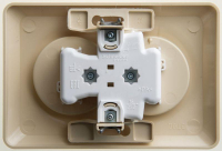 Розетка 2-м СП Этюд 16А IP20 250В без заземл. без защ. шторок крем. SE PC16-005K ТехноИмпульс