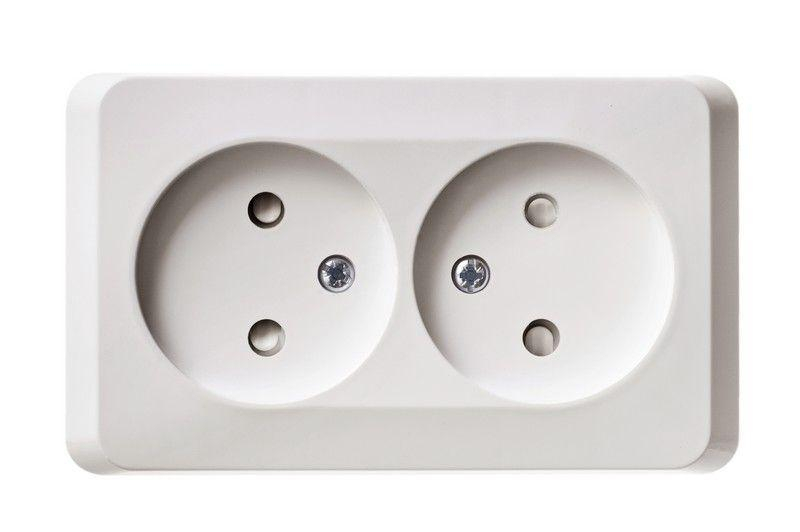 Розетка 2-м ОП Этюд 16А IP20 250В защ. шторки без заземл. бел. SE PA16-006B ТехноИмпульс