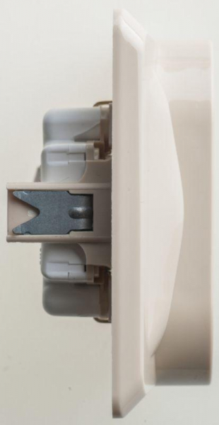 Розетка 2-м СП Этюд 16А IP20 250В с заземл. без защ. шторок крем. SE PC16-007K ТехноИмпульс