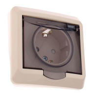 Розетка 1-м СП Этюд 16А IP44 250В с заземл. защ. шторки крем. SE PC16-044K ТехноИмпульс