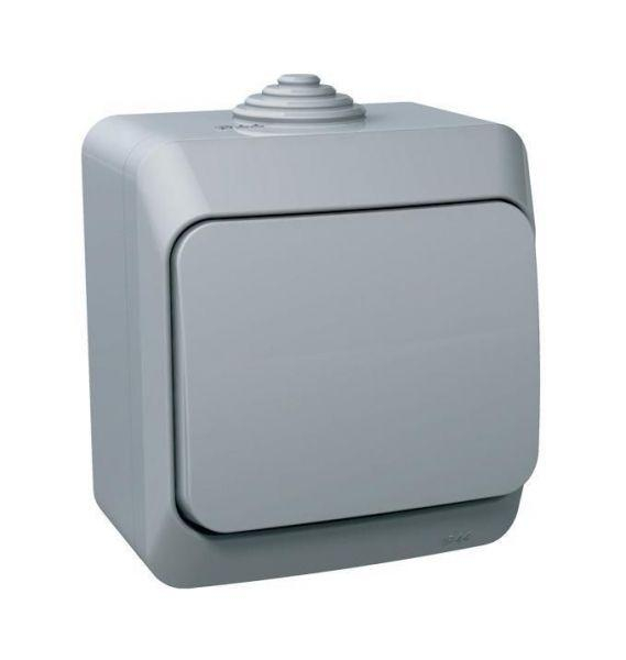 Выключатель 1-кл. ОП Этюд 10А IP44 10AX сер. SE BA10-041C ТехноИмпульс