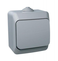 Выключатель 1-кл. ОП Этюд 10А IP44 10AX сер. SE BA10-041C ТехноИмпульс