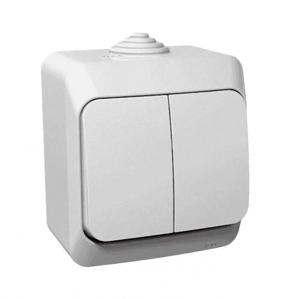 Выключатель 2-кл. ОП Этюд 10А IP44 10AX бел. SE BA10-042B ТехноИмпульс