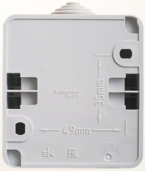 Выключатель 2-кл. ОП Этюд 10А IP44 10AX сер. SE BA10-042C ТехноИмпульс