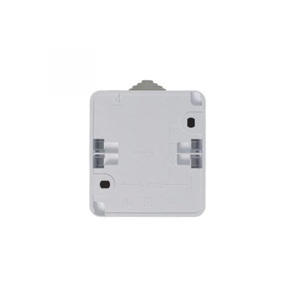 Розетка 1-м ОП Этюд 16А IP44 250В с заземл. защ. шторки с крышкой бел. SE PA16-044B ТехноИмпульс