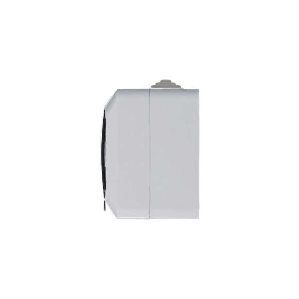 Розетка 1-м ОП Этюд 16А IP44 250В с заземл. защ. шторки с крышкой бел. SE PA16-044B ТехноИмпульс