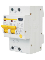 Выключатель автоматический дифференциального тока 2п C 50А 100мА тип AC 4.5кА АД-12 KARAT IEK MAD10-2-050-C-100 ТехноИмпульс