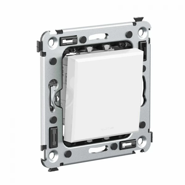 Выключатель 1-кл. 2мод. СП Avanti "Белое облако" 16А IP20 бел. DKC 4400103 ТехноИмпульс